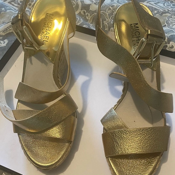 Michael Kors Gold Sandals - Picture 2 of 9